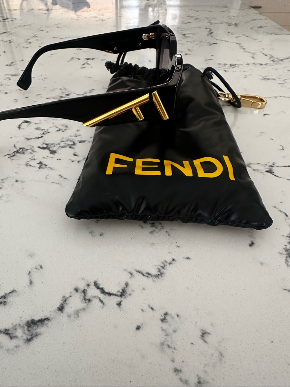 Fendi Black Frame Sunglasses with Gray Gradient Lenses - Picture 5 of 14